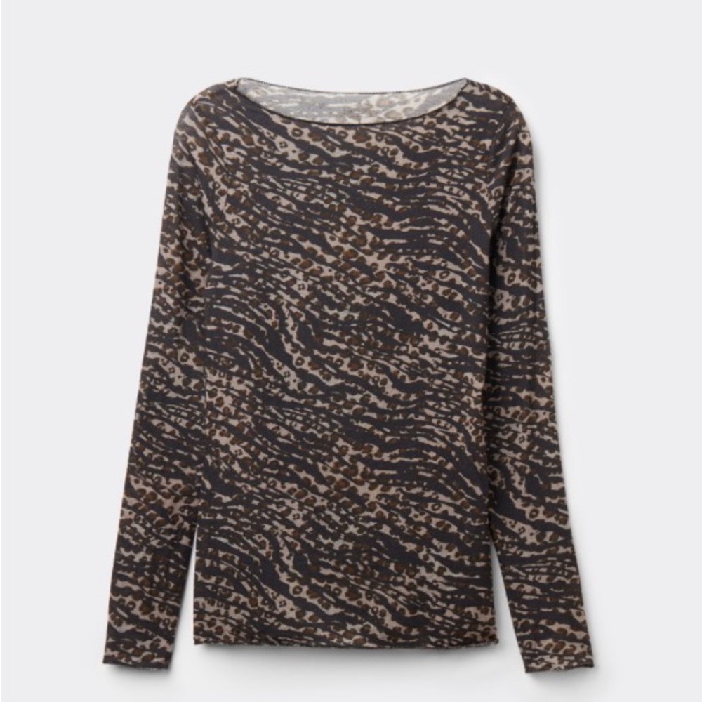 Animal Print Long Sleeve Top